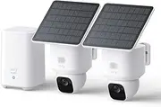 [eufy Security] SoloCam E30, 2-Cam Kit, Security Cameras Wireless Outdoor, Solar Camera Outdoor Wireless, 360° Pan, AI Tracking, 2K Clarity, HomeBase S380 Compatible, No Monthly Fee