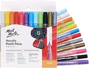 Mont Marte Signature Fine Tip Acrylic Paint Pens (12 Pieces)
