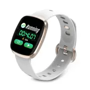 GT103 Full Touch 2.5D Screen Ultra-thin Dial Case HR Blood Pressure Oxygen Monitor Smart Watch WHITE COLOR