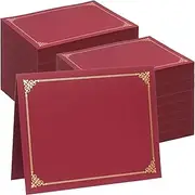 100Count Certificate Holders, Diploma Covers Gold Foil Border, for Letter Size 8.5x11 Certificates, Cardstock, Document Papers - Burgundy