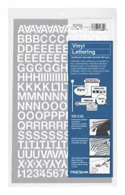 Chartpak Vinyl Letters and Numbers (CHA01016), 1/2 Inch High White