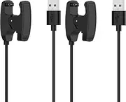 FitTurn Charger intended for Garmin Descent G1, G1 Solar Descent Mk, Mk2, Mk2i, Mk2S GPS Smartwatch - USB Charging Cable 100cm/3.3FT Watch Accessories with Data Synchronization Function (Black)