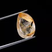 Golden Rutile Quartz 100% Natural Gemstone Faceted Cut 4.5 Ct. 15X10X5 mm AQ-460