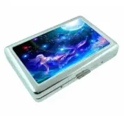 Mermaid Em1 Silver Metal Cigarette Case RFID Protection Wallet