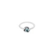 (W) Pandora March Eternity Circle Ring Sea Aqua Blue