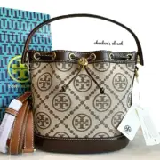 NWT Tory Burch T Monogram Bucket Drawstring Bag