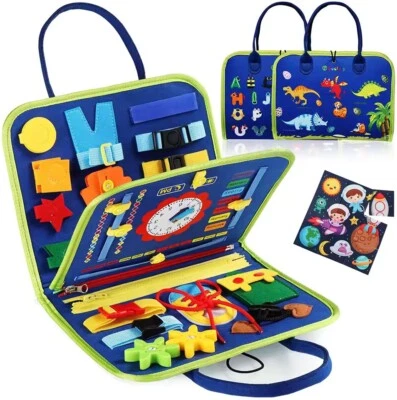 Montessori Sensory Activity Busy Board Education Life Skill Learning Toddler Toy