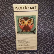 Wonderart Latch Hook Kit 12"X12" Hoot Owl colorful 426112 Beginner Intermediate