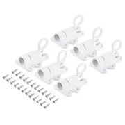 Spring Loaded Latch Pin, 6Pcs - Aluminum Alloy Round Tip of Pin Upward (White)