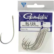 Gamakatsu SL12S Big Game Fishing Hooks Pre Pack Sizes 2 to 10/0