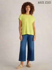 White Stuff Yellow Rowan Linen 100% Linen Tank Top (F20592) | $90