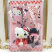 Sanrio Hello Kitty Mini Plush Crepe Goldfish Strap Keychains Vintage 2006 RARE