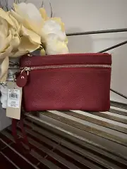 Wilson’s Red Leather Zipper Wristlet