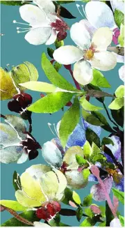 Pack of 16 Harman Magnolia Forest Paper Napkin Blue Guest 4.5" x 8"