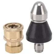 Sewer Jetter Nozzle High Pressure Nozzle 4Inch Quick Connector Cleaning Tool