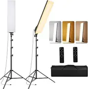 SEDGEWIN LED Video Light, Photography Lighting Kit 2500-7500K Dimmable Studio photo light Streaming Light with Remote Control and 2M Adjustable Stand for Filming YouTube TikTok Video Recording Gaming