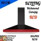Belling 900mm Richmond Canopy Rangehood - Red BC90RED BRAND NEW RRP $999.00