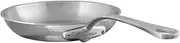 [Mauviel] M'Elite 5-Ply Hammered Polished Stainless Steel Frying Pan With Cast Stainless Steel Handles, 11-in, Made in France