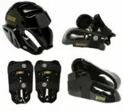 ProForce Sparring Gear Set Head Hands Shin Foot Guards Karate Tkd Pads 7 Piece