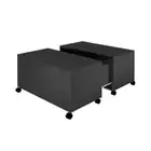 Coffee Table High Gloss Black 75 X 75 X 38 Cm Chipboard