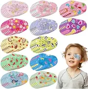 Panitay 60 Pieces Kids Girls Eye Patches Toddler Adhesive Patch Bulk Cotton Fabric Pad Breathable with Lazy Eye for Pediatric Amblyopia,12 Styles Regular Size