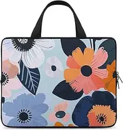 [FHPCE] Laptop Shoulder Bag Laptop Bag Computer Bag Playful Floral Pattern Messenger Bag for Unisex, Playful Floral Pattern, 10inch