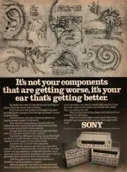 1975 Vintage Sony Stereo Receiver FM Tuner Amplifier Original Print Ad
