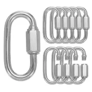 10 Pcs M5 3/16" 304 Stainless Steel Quick Link Chain Connector 648 LBS Capacity