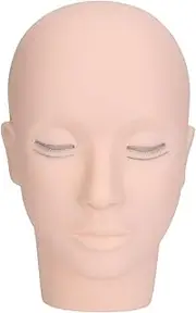 Vomeko 4 Layer Eyelash Reusable Makeup Mannequin Head,Silicone Mannequin Head, Eyelash Extension Practice Head