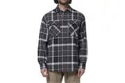 Hard Yakka Mens Check Flannel Open Front Shirt Y07752 - Charcoal Check