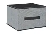 Home Essentials Gray Black Collapsible Foldable Storage Container Handle 11x11x8