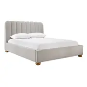 [James Lane] Maeve Boucle Bed Frame Pumice