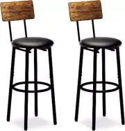 Bar Stools with Back, High Kitchen Barstools with Back, Counter Stools Bar Chair