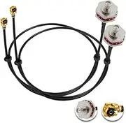 POBADY 2PCS U.FL IPEX to SMA Female Waterproof Box M16 Low Loss Coaxial Cabl 12" /30CM IPX IPEX to SMA Female 1.13mm Mini-Coaxial Pigtail Cable for Wireless Routers Mini PCIE Network Cards PCI