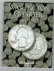 1988-1998 WASHINGTON QUARTER COIN FOLDER H. E. HARRIS / WHITMAN - NEW