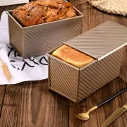 Bread Machine Tins for Baking Aluminized Steel Loaf Pan with Cover
