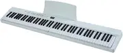 88-Key Portable Folding Electronic Keyboard, Digital Piano,Foldable Piano, 128 Timbres, 128 Rhythms, 80 Demo Songs, 64 Polyphonic, 22mm Wide Keys, Australian Plug. (White)