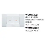 國際牌 銀河系列 螢光開關 2開關 WEMF5122 雙開關