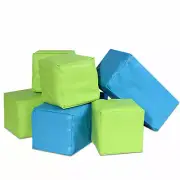 Memory Foam Soft Jumbo Building Blocks Set - 2 Rectangle and 4 Square Pieces