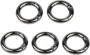 FITYLE 5 Pcs Snap Gate O Ring Round Carabiners Snap Clip Spring Keyring Buckles Outdoor Camping Hiking Backpacking Mini Tools