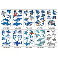 在飛比找蝦皮商城優惠-五象設計 鯊魚寶寶紋身貼 兒童卡通趣味海洋搞怪貼紙