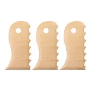 3pcs Pottery Ribs Trimming Tools Beech Pottery Profile Wave Pattern Design