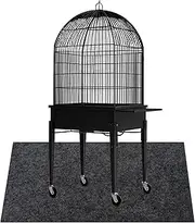 LYMOI Large Bird Cage Mat, 36x48 Inch Under Pet Cage Mat for Bird Cages, Reptile Aquariums, Dog Kennels, Absorbent/Waterproof Felt Mat with Non-Slip Backing for Hard Floors and Surfaces