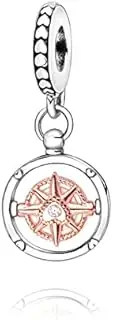 [xianyue] Pandora 925 sterling silver pendant DIY Valentine s Beads Club Compass Charm fit Bracelets Wo n Jewelry