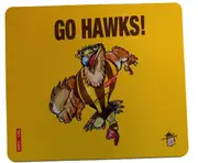 Go Hawks Mascot Paul Harvey Design Mouse Mat