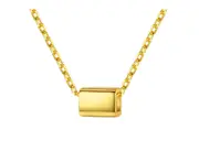 ORO BELLE 18K Gold Layered Sterling Silver Cylindrical Bar Necklace