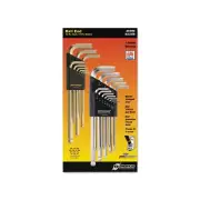 Bondhus Goldguard/Briteguard L-Wrench Hex Key Sets, 22 Per Set, Ball Tip