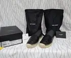Saint Laurent Black Leather Espadrille Stars Esp Sz 39 Nappa Claudius/Moon Plus
