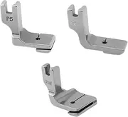 [SING F LTD] 3PCS Piping Sewing Machine Presser Foot Compatible with Juki Compatible with Singer Compatible with Brother P5 P50 P5W Gathering Pleated Presser Foot