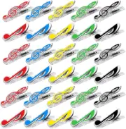 30 Pcs Music Note Clips,Plastic Music Book Clip Music Sheet Clips Bookmark St...